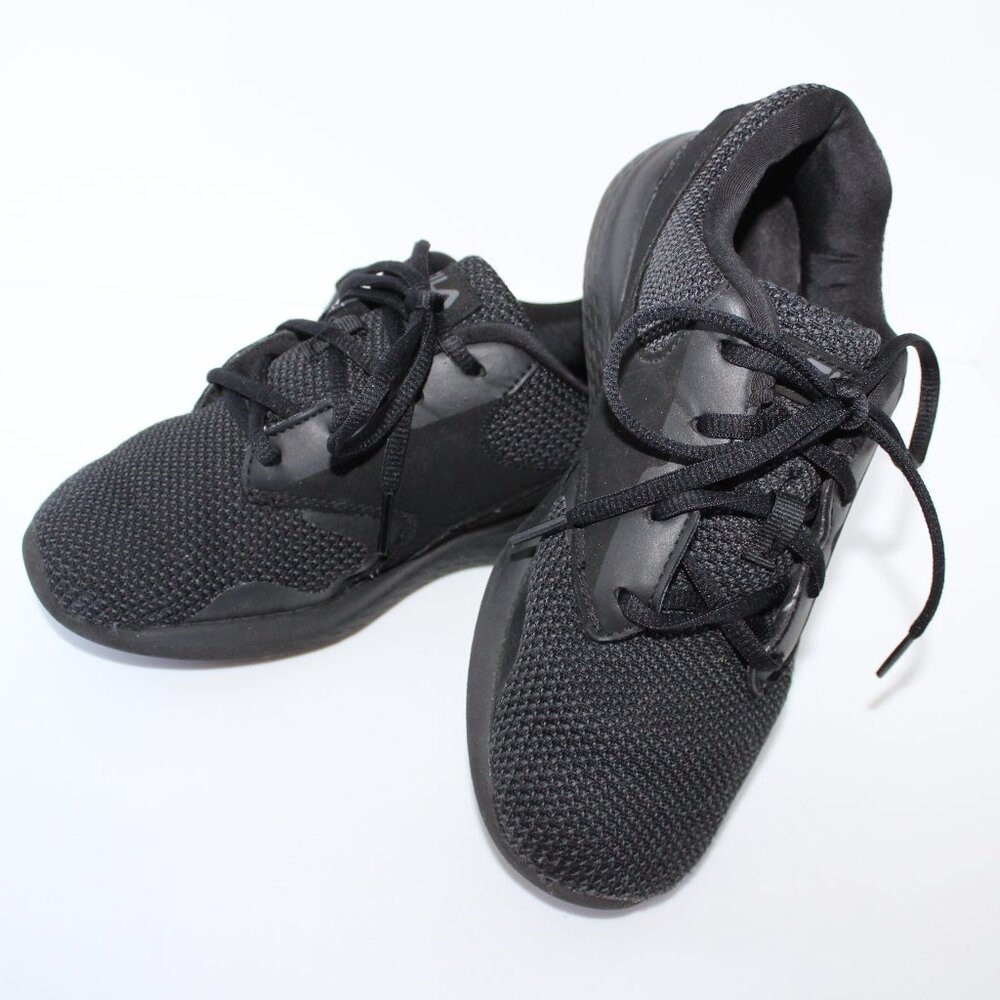 Fila Shoes Youth 4 Sneakers Black Lace Up Round Toe Comfort Low Top